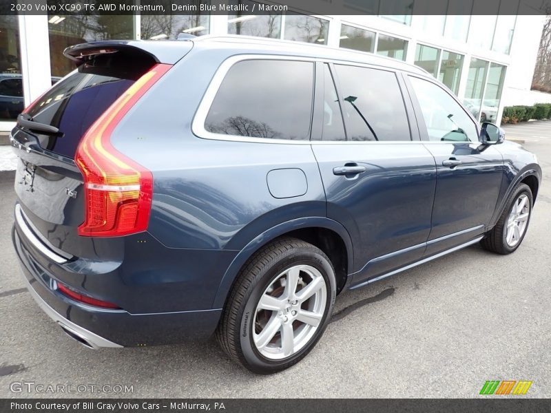 Denim Blue Metallic / Maroon 2020 Volvo XC90 T6 AWD Momentum