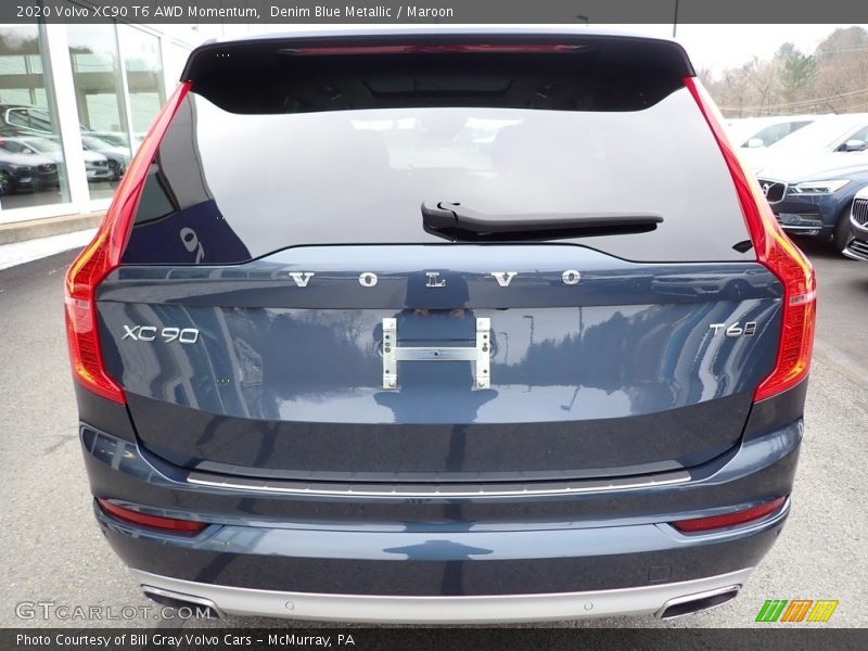 Denim Blue Metallic / Maroon 2020 Volvo XC90 T6 AWD Momentum