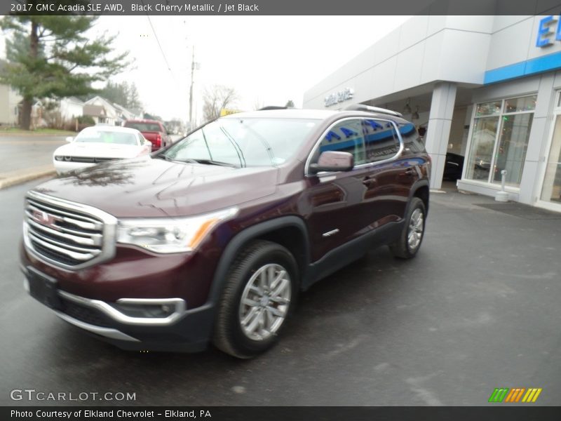 Black Cherry Metallic / Jet Black 2017 GMC Acadia SLE AWD
