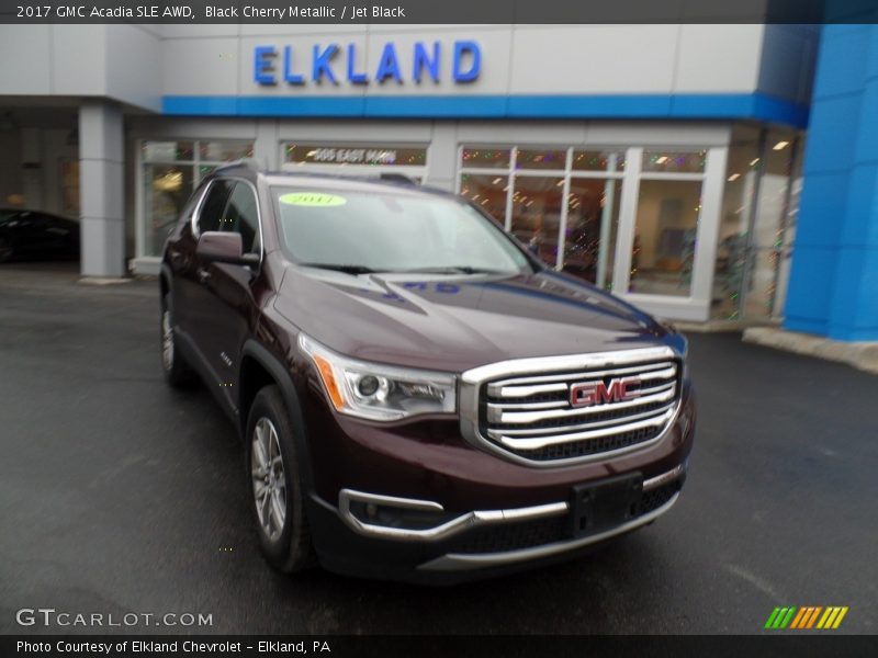 Black Cherry Metallic / Jet Black 2017 GMC Acadia SLE AWD