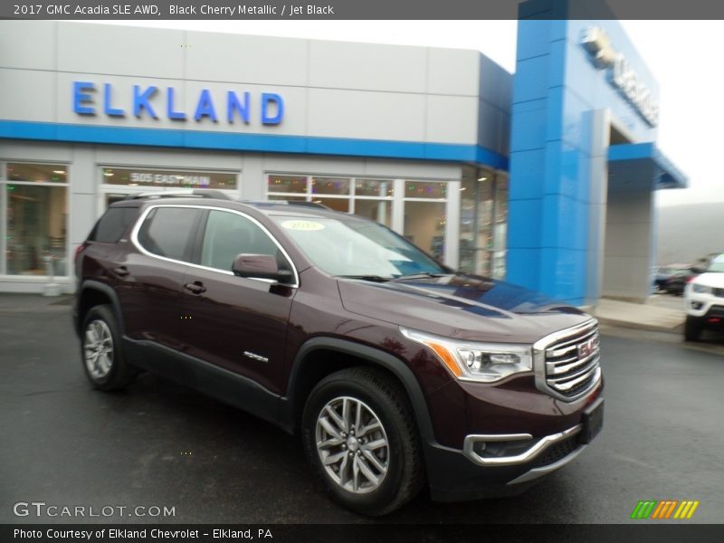 Black Cherry Metallic / Jet Black 2017 GMC Acadia SLE AWD