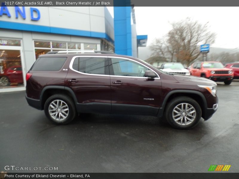 Black Cherry Metallic / Jet Black 2017 GMC Acadia SLE AWD