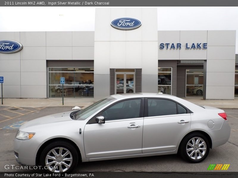 Ingot Silver Metallic / Dark Charcoal 2011 Lincoln MKZ AWD