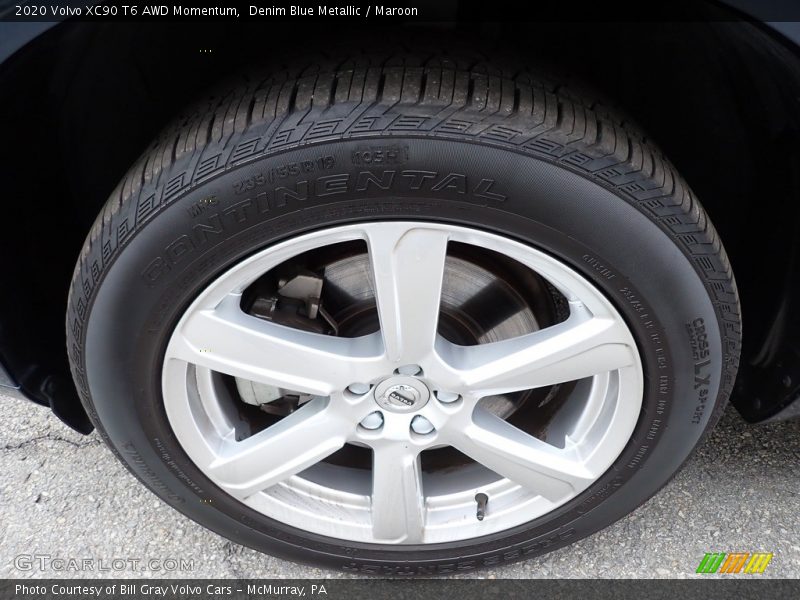 Denim Blue Metallic / Maroon 2020 Volvo XC90 T6 AWD Momentum