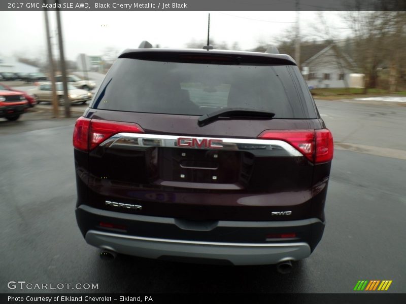 Black Cherry Metallic / Jet Black 2017 GMC Acadia SLE AWD