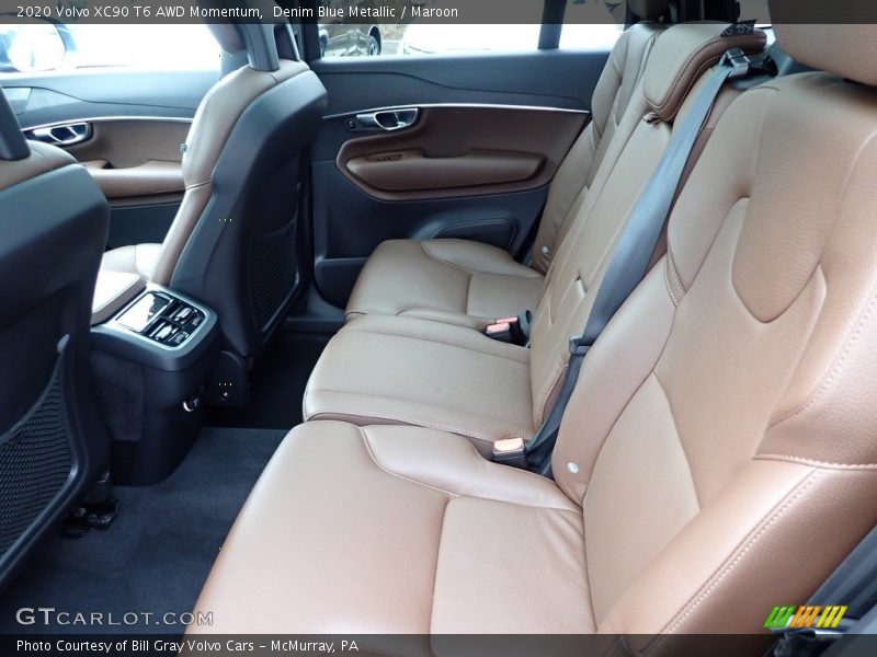 Denim Blue Metallic / Maroon 2020 Volvo XC90 T6 AWD Momentum