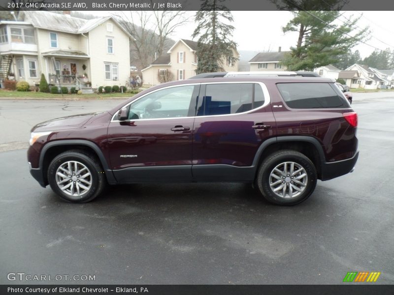 Black Cherry Metallic / Jet Black 2017 GMC Acadia SLE AWD