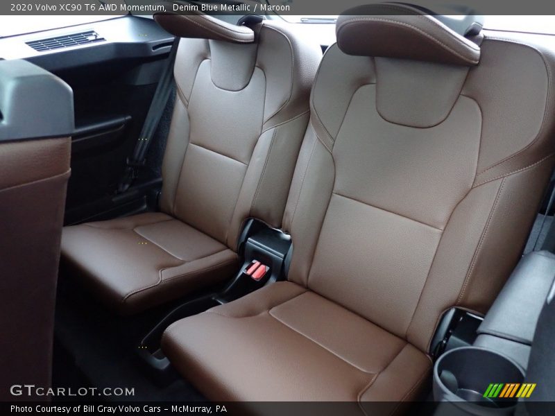 Denim Blue Metallic / Maroon 2020 Volvo XC90 T6 AWD Momentum