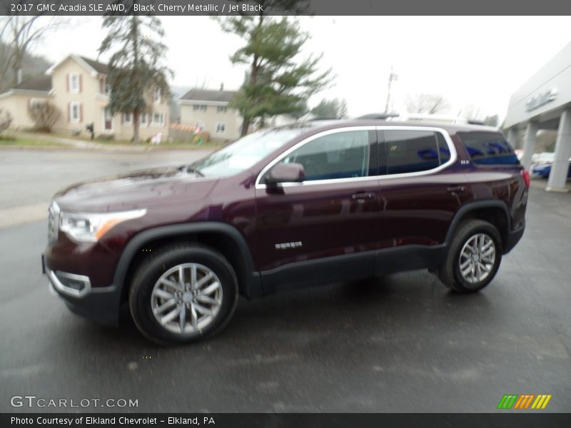 Black Cherry Metallic / Jet Black 2017 GMC Acadia SLE AWD