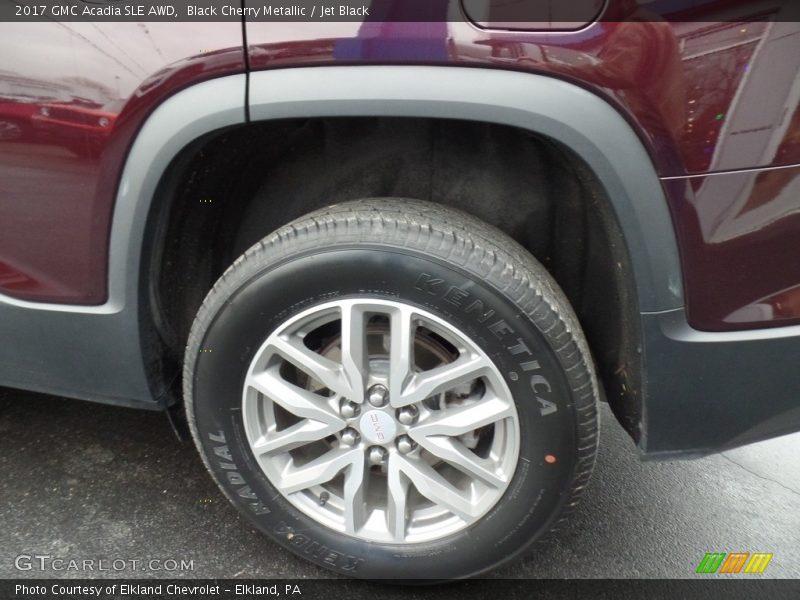 Black Cherry Metallic / Jet Black 2017 GMC Acadia SLE AWD