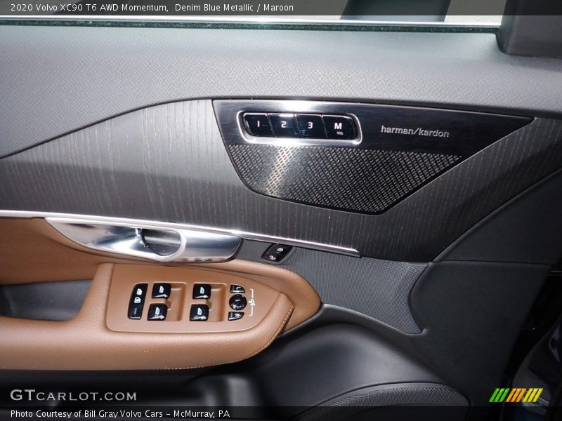 Denim Blue Metallic / Maroon 2020 Volvo XC90 T6 AWD Momentum