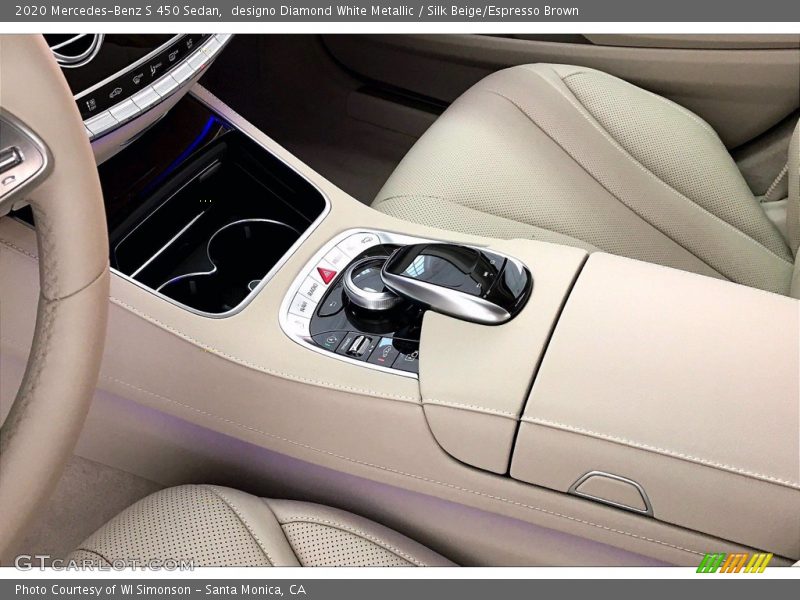 designo Diamond White Metallic / Silk Beige/Espresso Brown 2020 Mercedes-Benz S 450 Sedan