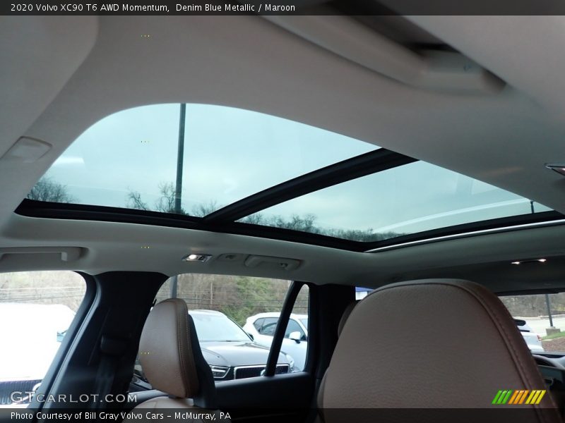 Denim Blue Metallic / Maroon 2020 Volvo XC90 T6 AWD Momentum