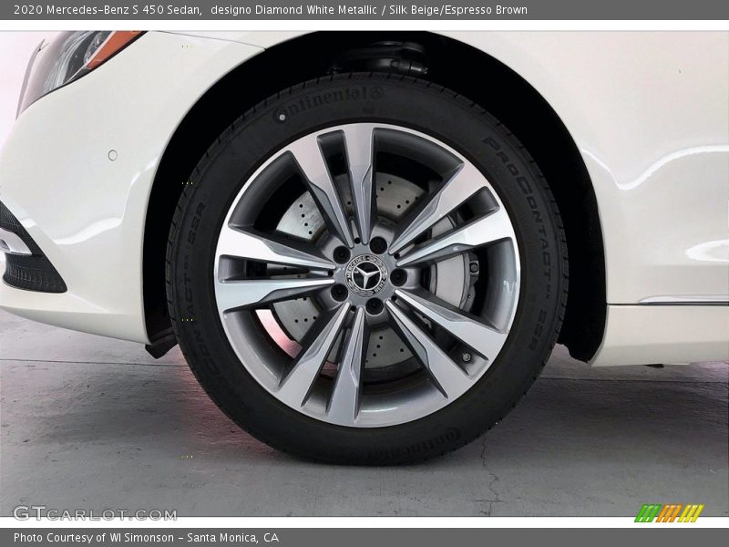 designo Diamond White Metallic / Silk Beige/Espresso Brown 2020 Mercedes-Benz S 450 Sedan