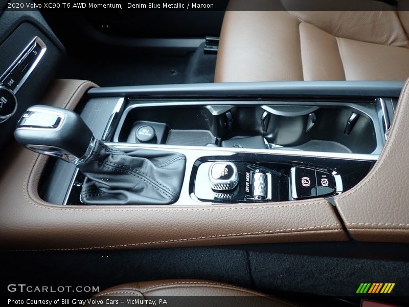 Denim Blue Metallic / Maroon 2020 Volvo XC90 T6 AWD Momentum