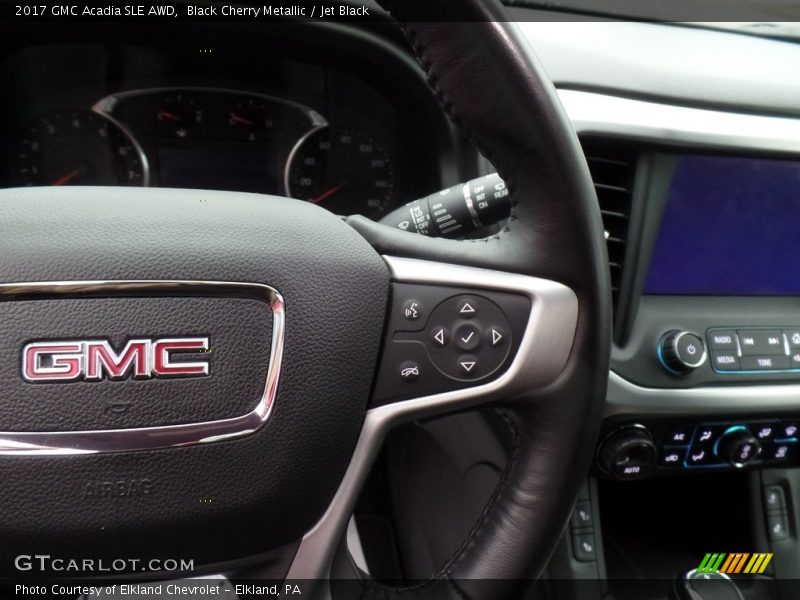 Black Cherry Metallic / Jet Black 2017 GMC Acadia SLE AWD