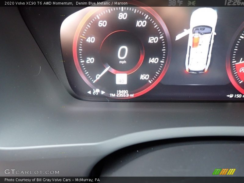 Denim Blue Metallic / Maroon 2020 Volvo XC90 T6 AWD Momentum