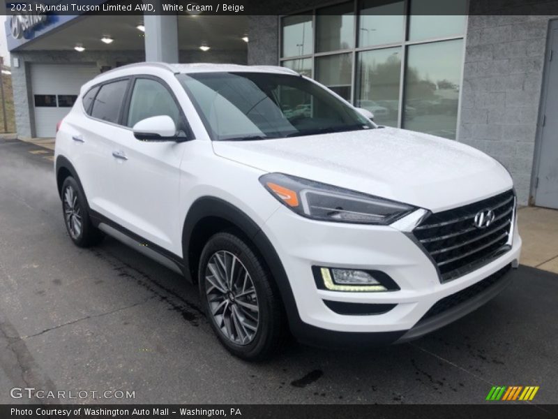 White Cream / Beige 2021 Hyundai Tucson Limited AWD