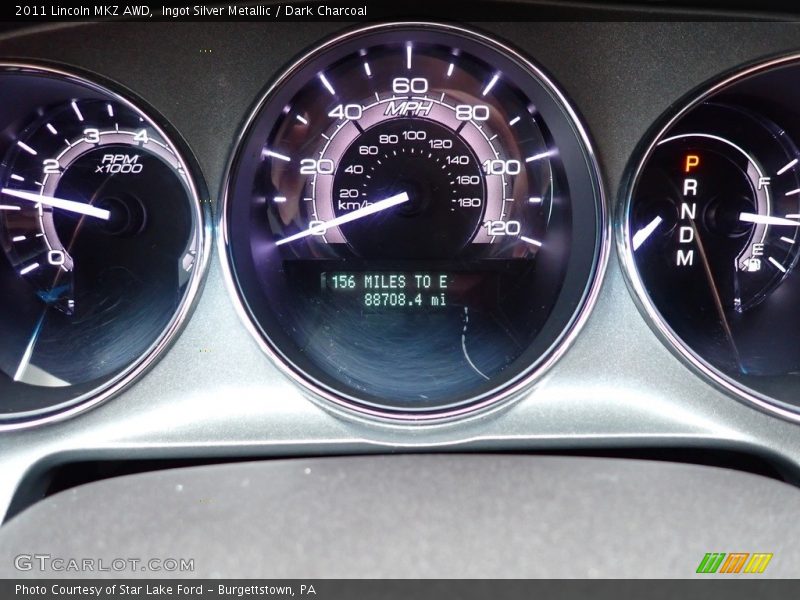 Ingot Silver Metallic / Dark Charcoal 2011 Lincoln MKZ AWD