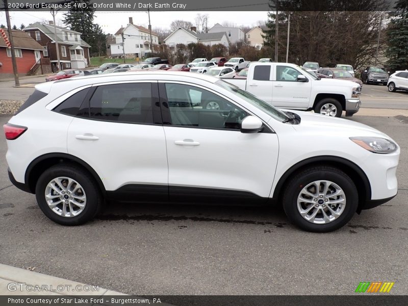 Oxford White / Dark Earth Gray 2020 Ford Escape SE 4WD