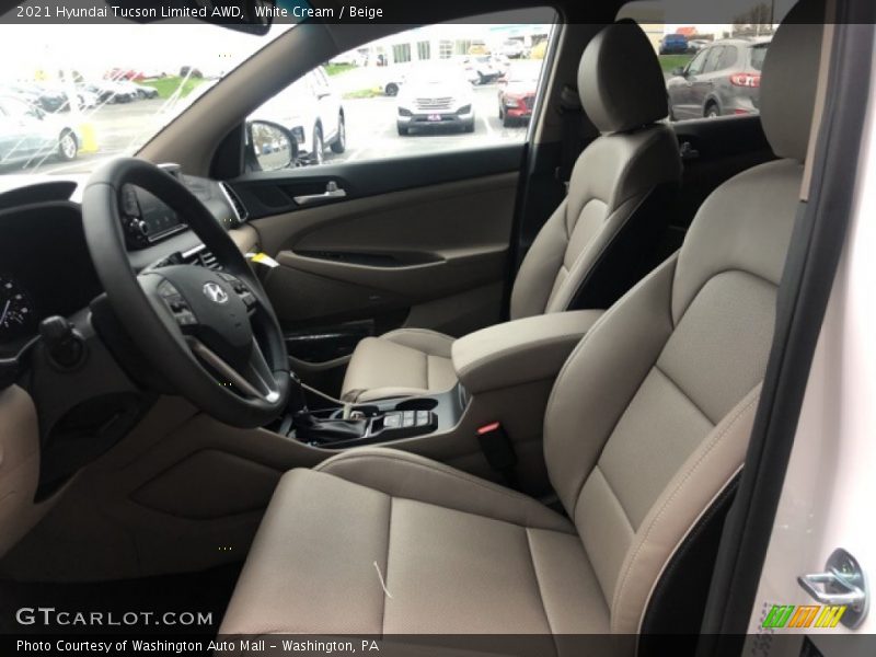 White Cream / Beige 2021 Hyundai Tucson Limited AWD