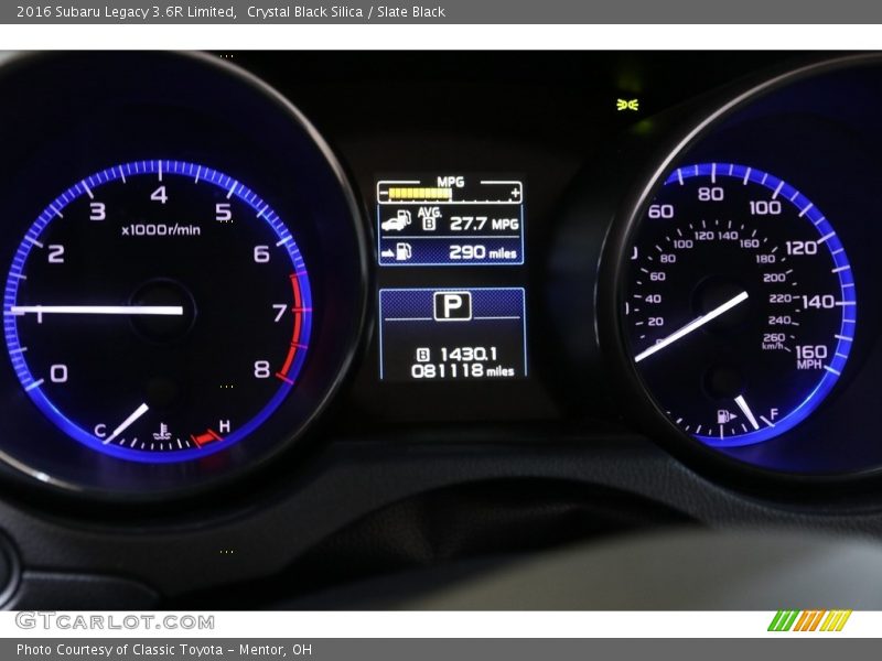  2016 Legacy 3.6R Limited 3.6R Limited Gauges