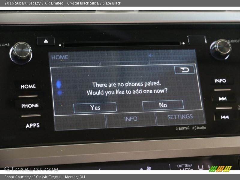 Crystal Black Silica / Slate Black 2016 Subaru Legacy 3.6R Limited