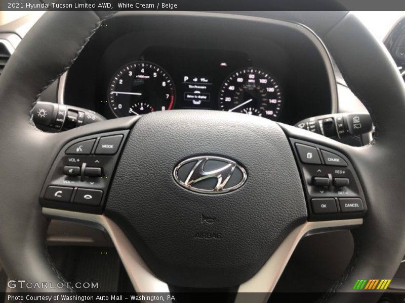 White Cream / Beige 2021 Hyundai Tucson Limited AWD