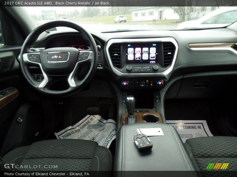 Black Cherry Metallic / Jet Black 2017 GMC Acadia SLE AWD
