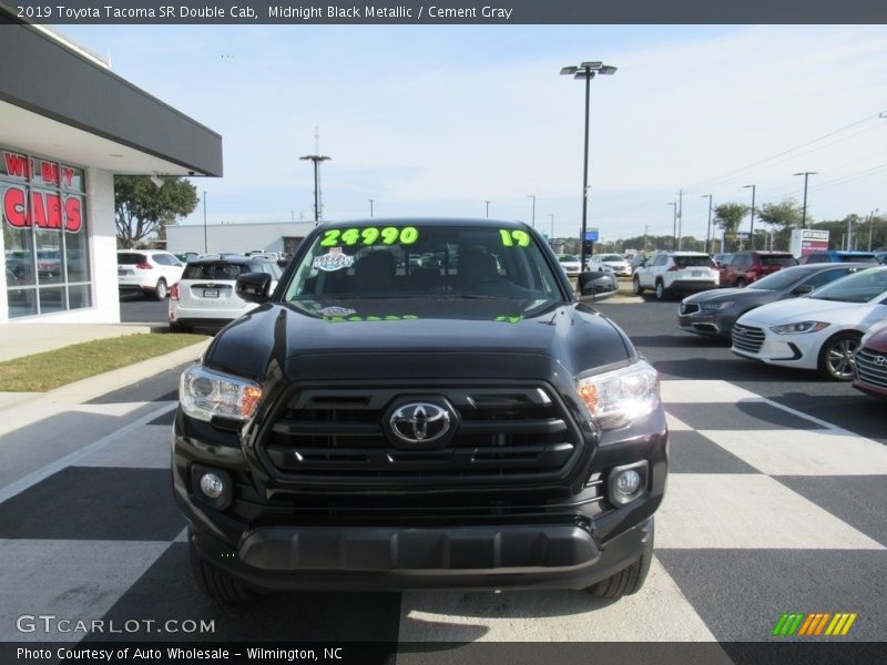 Midnight Black Metallic / Cement Gray 2019 Toyota Tacoma SR Double Cab