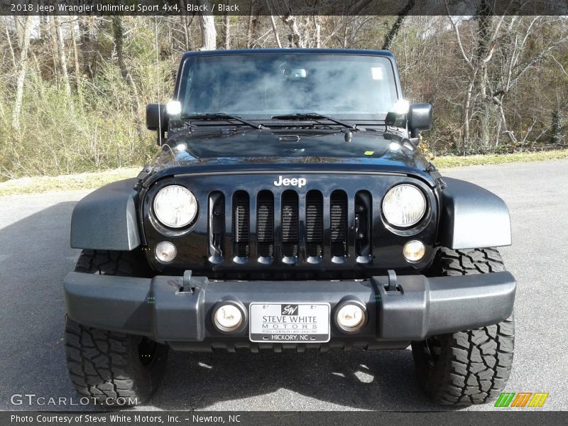 Black / Black 2018 Jeep Wrangler Unlimited Sport 4x4