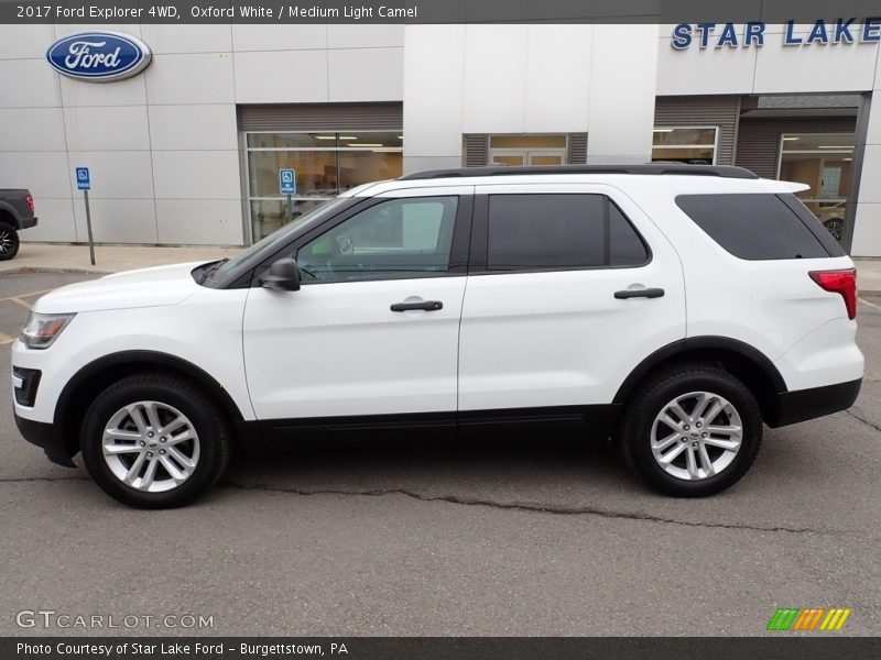 Oxford White / Medium Light Camel 2017 Ford Explorer 4WD
