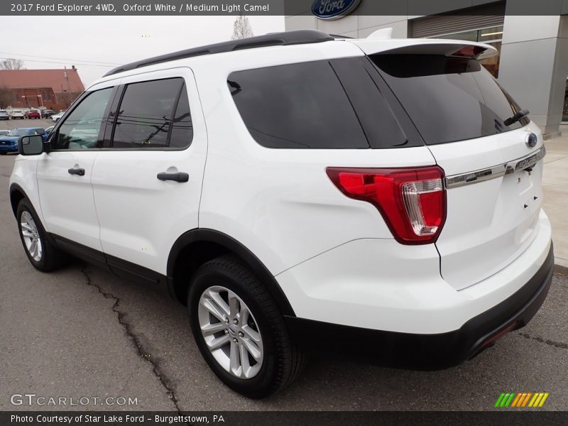 Oxford White / Medium Light Camel 2017 Ford Explorer 4WD