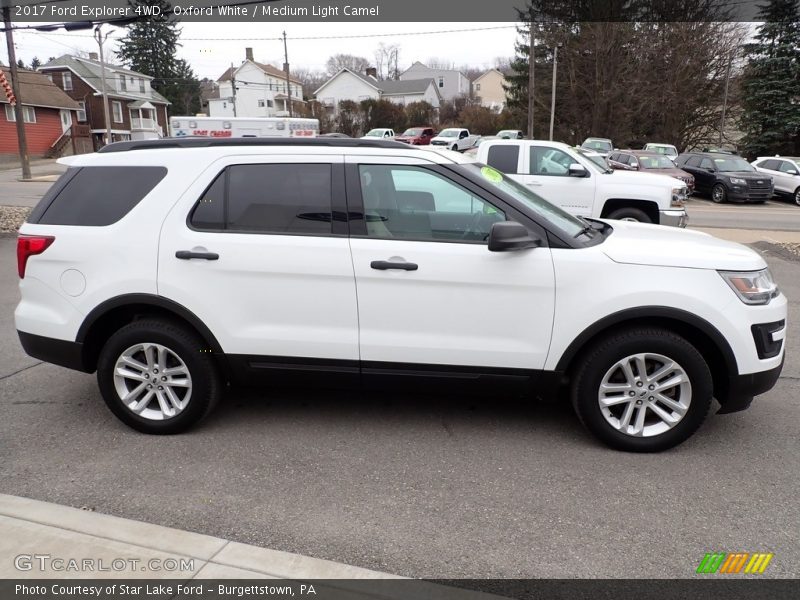 Oxford White / Medium Light Camel 2017 Ford Explorer 4WD