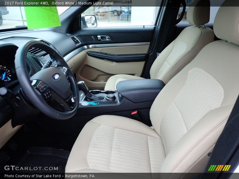 Oxford White / Medium Light Camel 2017 Ford Explorer 4WD