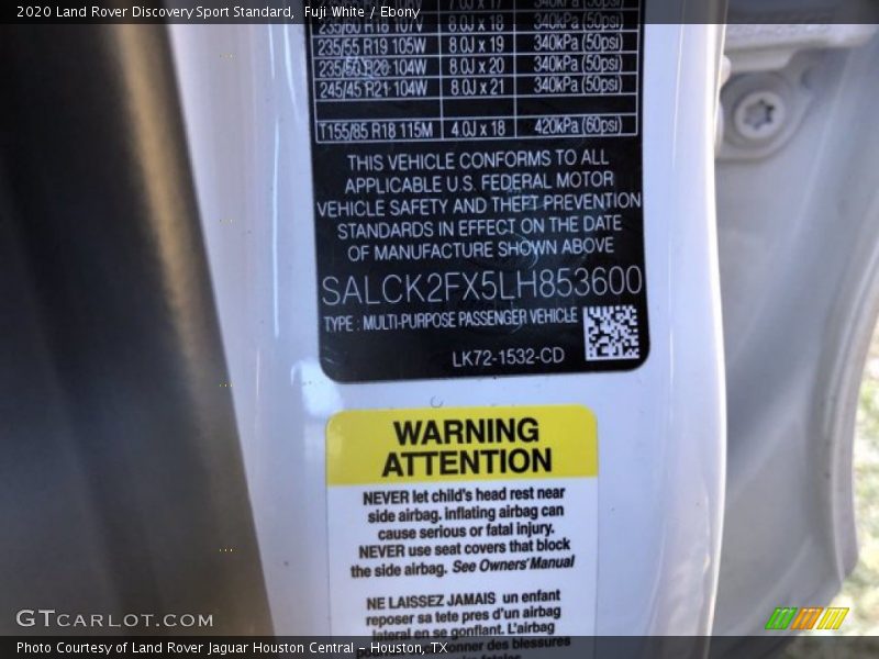 Fuji White / Ebony 2020 Land Rover Discovery Sport Standard