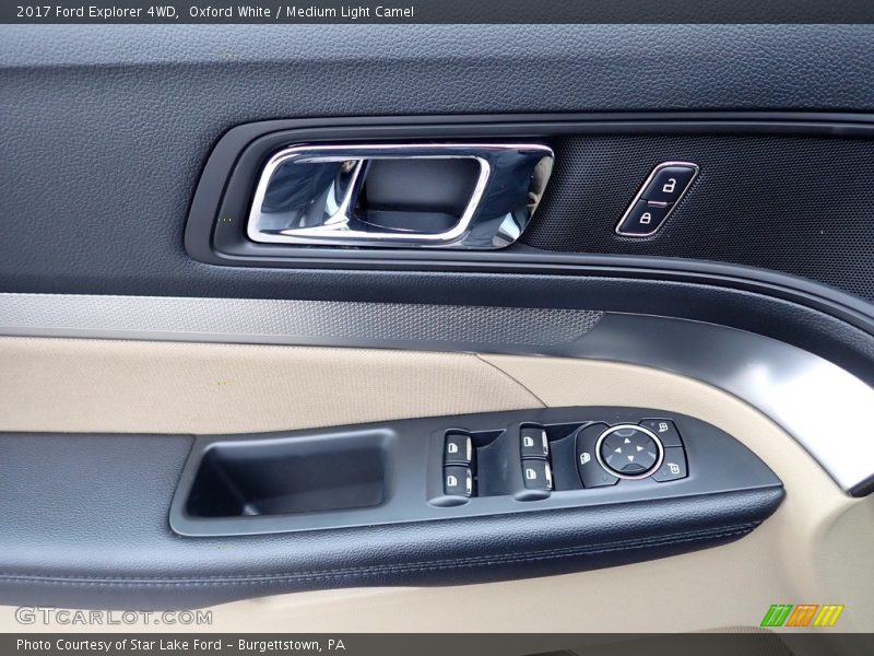 Oxford White / Medium Light Camel 2017 Ford Explorer 4WD