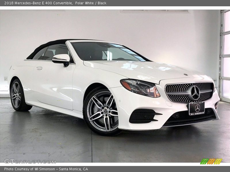 Polar White / Black 2018 Mercedes-Benz E 400 Convertible