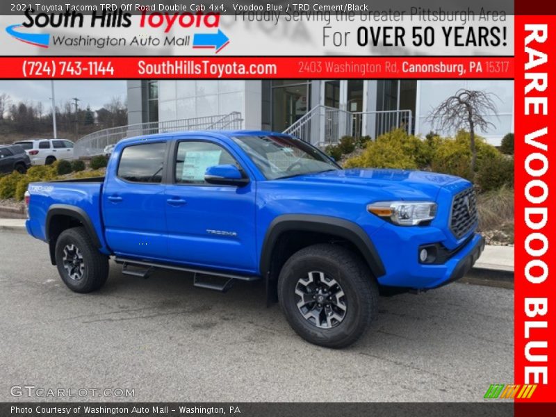 Voodoo Blue / TRD Cement/Black 2021 Toyota Tacoma TRD Off Road Double Cab 4x4