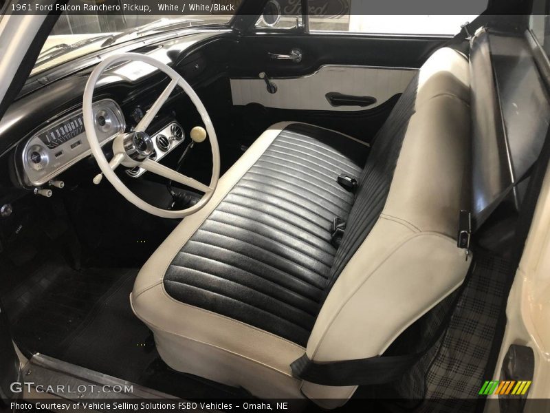 1961 Falcon Ranchero Pickup White/Black Interior