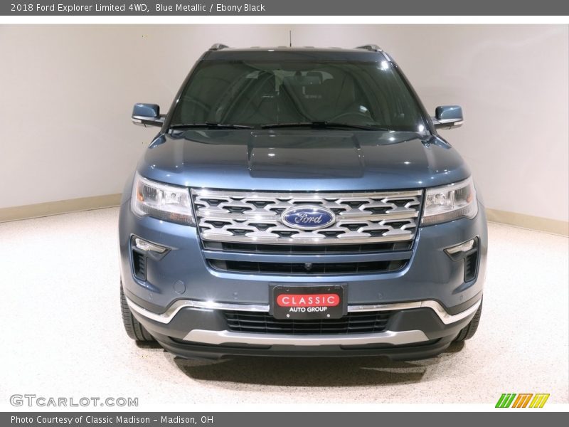 Blue Metallic / Ebony Black 2018 Ford Explorer Limited 4WD