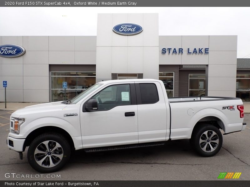 Oxford White / Medium Earth Gray 2020 Ford F150 STX SuperCab 4x4