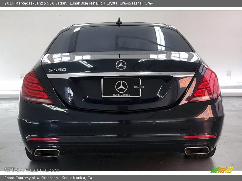 Lunar Blue Metallic / Crystal Grey/Seashell Grey 2016 Mercedes-Benz S 550 Sedan
