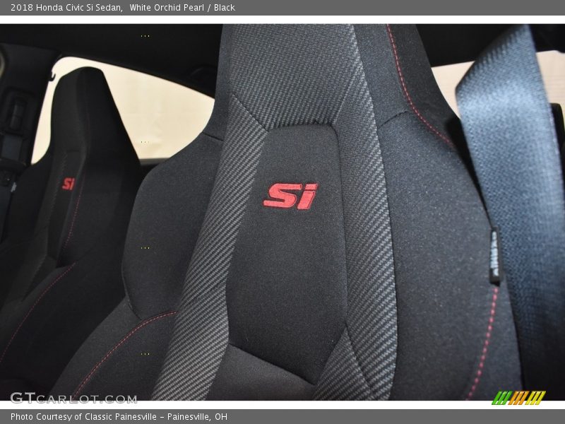 White Orchid Pearl / Black 2018 Honda Civic Si Sedan