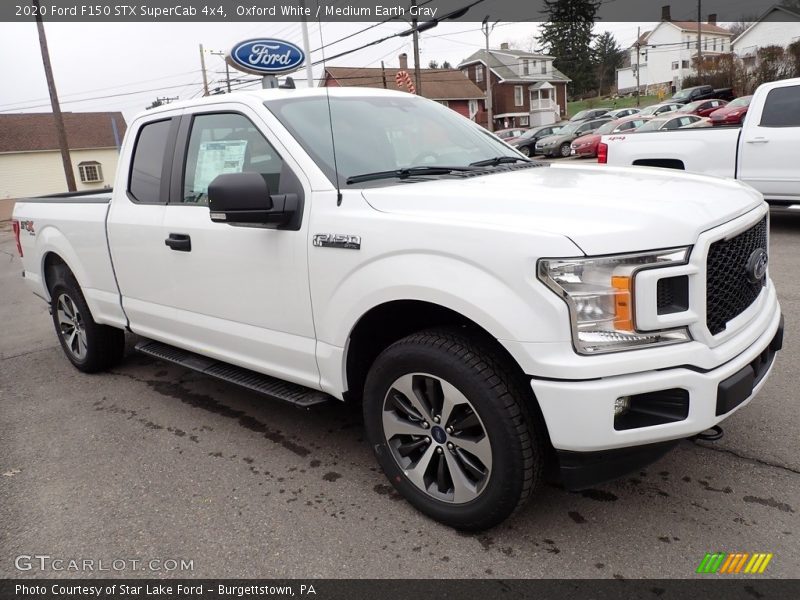 Oxford White / Medium Earth Gray 2020 Ford F150 STX SuperCab 4x4