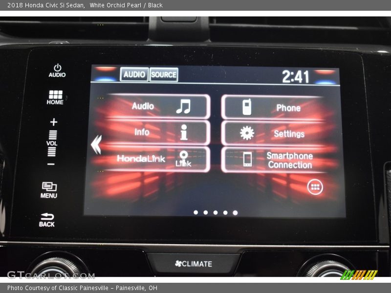 White Orchid Pearl / Black 2018 Honda Civic Si Sedan