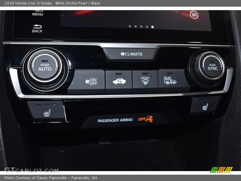 White Orchid Pearl / Black 2018 Honda Civic Si Sedan