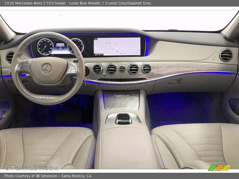 Lunar Blue Metallic / Crystal Grey/Seashell Grey 2016 Mercedes-Benz S 550 Sedan