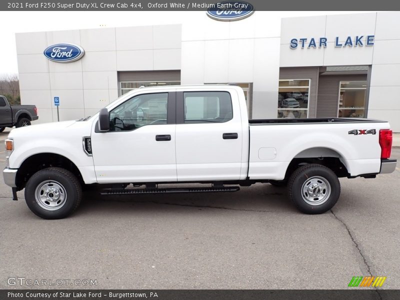Oxford White / Medium Earth Gray 2021 Ford F250 Super Duty XL Crew Cab 4x4