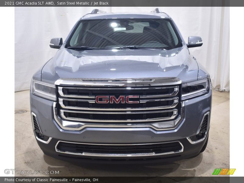 Satin Steel Metallic / Jet Black 2021 GMC Acadia SLT AWD